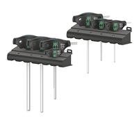 Wera 454/7 HF Set 1 Screwdriver Set T-Handle Screwdrivers Hex-Plus with Holding Function, 7 Pieces, 05023450001