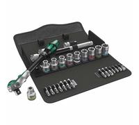 Wera 8100 SC 6 Zyklop Speed 1/2" Ratchet & Metric Socket 28 Piece Set