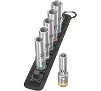 Wera Tools GERMANY 1/2 Drive 6 Pce Deep Socket Set Colour Coded 10mm - 19mm