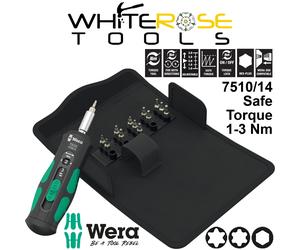 Wera Torque Wrench Screwdriver Set 1/4" Hex 1-3 Nm 7510 Safe Torque Speed 14pc