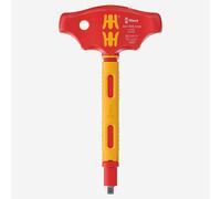 Wera VDE A RA Insulated 1/4" Sq Drive Ratcheting T-handle Screwdriver, 005121