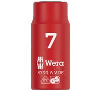 Wera VDE Zyklop Socket Insulated 1000V 1/4" Drive 8790 A VDE 4-14mm Choose Size