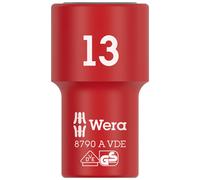 Wera VDE Zyklop Socket Insulated 1000V 1/4" Drive 8790 A VDE 4-14mm Choose Size