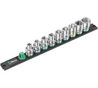 Wera 05005480001 Socket Magnetic Strip C Imperial 1, Zyklop Socket Set, 1/2 Inch Drive, Inches, 9 Pieces, Black