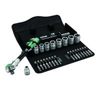 Wera Zyklop 8100 Sb9 29 Piece 3/8" Drive Ratchet And Imperial Socket Set