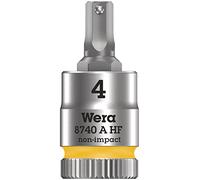 Wera Zyklop 8740 A HF Bitnuss with 1/4 Inch Drive with Holding Function, Yellow, 05003333001