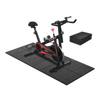 WERCHO Treadmill Mat,63"x30",6mm Thickness Foldable Exercise Equipment Mat for Carpet Hardwood Floors, Compatible with Walking Pad,Spin Bike,Elliptical Trainer,Rowing Machine