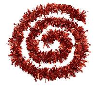 WeRChristmas 10 m Garland Traditional Christmas Tree Tinsel with Stars, Red