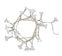 WeRChristmas 20-Piece Battery Operated White LED Snowflake Lights String Christmas Tree Decoration