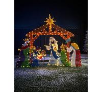 WeRChristmas 2D Tinsel Nativity Scene Silhouette