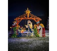 WeRChristmas 2D Tinsel Nativity Scene Silhouette