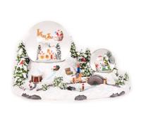 WeRChristmas 30 cm Scene Musical Animated Snow Globe Christmas Decoration with Revolving Santa