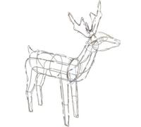 WeRChristmas 3D Twinkling Standing Reindeer Silhouette White 78Cm