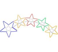 WeRChristmas 5 Star Christmas Silhouette Decoration, Multi-Colour, 190 cm