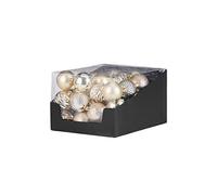 WeRChristmas 50 Piece Shatterproof Bauble Pack, Gold, 6 cm