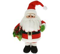 WeRChristmas 51 cm Large Pre-Lit Flashing Father Christmas Decoration Illuminated with 15 Red LED Lights