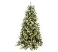 WeRChristmas 6.5 ft Pre-Lit Christmas Tree with Small Cones