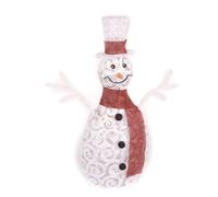 WeRChristmas 60 cm Metal Snowman with 30-LED Lights Decoration, White