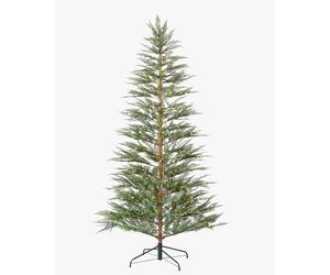 WeRChristmas 7.5ft Pre-Lit Cypress Fir Christmas Tree | 727 Moulded PE Tips, 500 Warm White Micro LEDs, 130cm Diameter, 6hr Timer, Metal Stand, 2.2m Tree