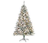 WeRChristmas 7ft Pre Lit Christmas Tree Snow Flocked, Warm White LEDs