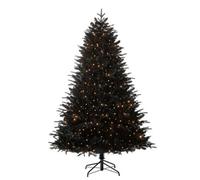 WeRChristmas 7Ft Pre Lit Mixed Pine Black Christmas Tree