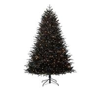 WeRChristmas 7ft Pre-Lit Mixed Pine Black Christmas Tree