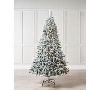 WeRChristmas 8ft Pre Lit Christmas Tree Snow Flocked, Warm White LEDs