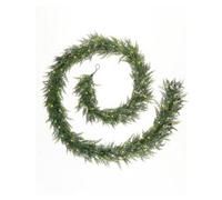 WeRChristmas 9Ft Pre Lit Decorated Black Christmas Garland White And Silver Poinsettias 40 Led Lights Battery Powered