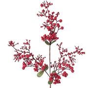 WeRChristmas Artificial Berries Pick Christmas Tree Decoration, Red, 62 cm