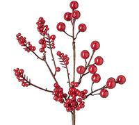 WeRChristmas Artificial Berries Pick Christmas Tree Decoration, Red, 66 cm