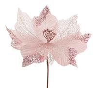 WeRChristmas Artificial Poinsettia Christmas Tree Flower Decoration, Pink, 30 cm
