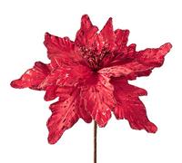 WeRChristmas Artificial Poinsettia Christmas Tree Flower Decoration, Red, 30 cm