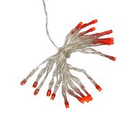 WeRChristmas Battery Operated Static/Flash LED String Lights - 20-Piece, Red