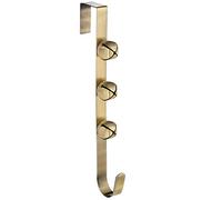 WeRChristmas Bells Wreath Hanger Christmas Decoration - 38 cm, Antique Gold
