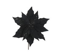 WeRChristmas Black Artificial Poinsettia, 26cm