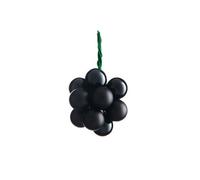 WeRChristmas Black Glass Berry Cluster Christmas Baubles, 10 Pack