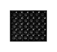 WeRChristmas Black Shatterproof Bauble, 50 Pack