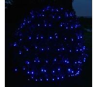 WeRChristmas Chasing/Static Curtain Net Christmas Lights with 180-LEDs, 1.8 x 1.2 m - Blue