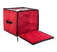 WeRChristmas Christmas Decoration Storage Box, 48 Piece, Metal, Red, 40 x 40 x 33cm