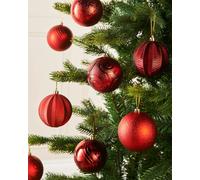 WeRChristmas Christmas Red Shatterproof Baubles, 16 Pack, 8 cm
