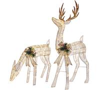 WeRChristmas Christmas Reindeer Family Decoration, White, 151 cm