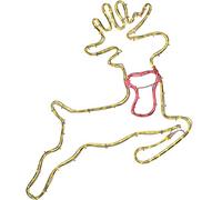 WeRChristmas Christmas Reindeer Rope Light Silhouette Decoration, Warm White, 48 cm