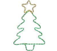 WeRChristmas Christmas Tree Rope Light Silhouette Decoration, Green, 48 cm