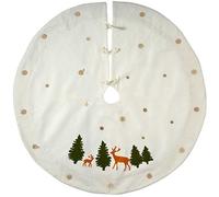 WeRChristmas Christmas Tree Skirt Decoration, 122 cm - Large, White