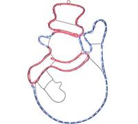 WeRChristmas Christmas Waving Snowman Rope Light Silhouette Decoration, Bright White, 50 cm