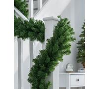 WeRChristmas Extra Thick Pine Garland Christmas Decoration, Green, 9 feet