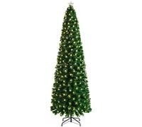 WeRChristmas Fibre Optic Pencil Christmas Tree with Chasing Warm LED Stars, Multi-Colour, 5 feet/1.5m