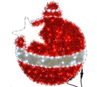 WeRChristmas Flashing LED Tinsel Bauble Silhouette Christmas Decoration with Speed Controller, 82 cm - Multi-Colour