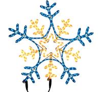 WeRChristmas Flashing Snowflake Rope Lights Silhouette Christmas Decoration, 63 cm - Large, Blue/White