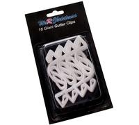 WeRChristmas Giant Gutter Hooks, White, Pack of 16, 7 cm